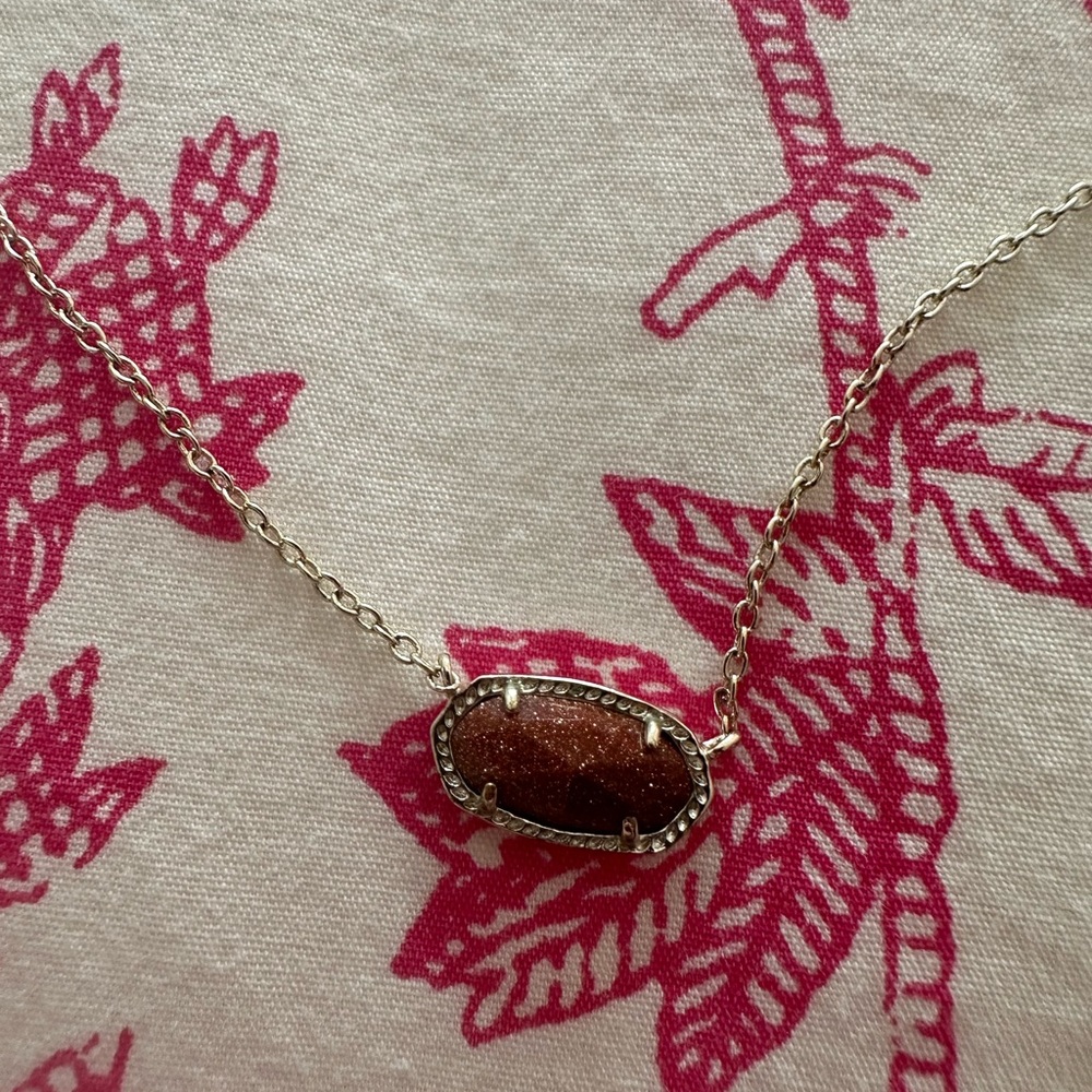 Kendra Scott Elisa Necklace in Rust/Burnt Orange